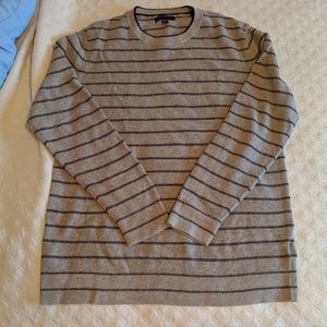 EUC Gray Striped Mens Sweater- XL